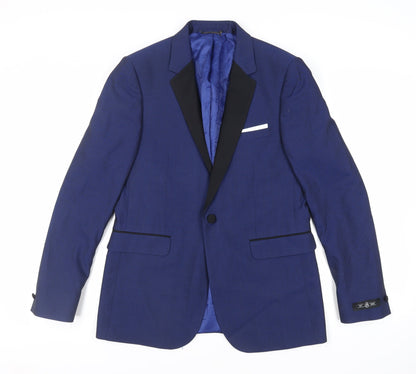Mens UK Size 40 Burton Regular Blue Suit Tuxedo