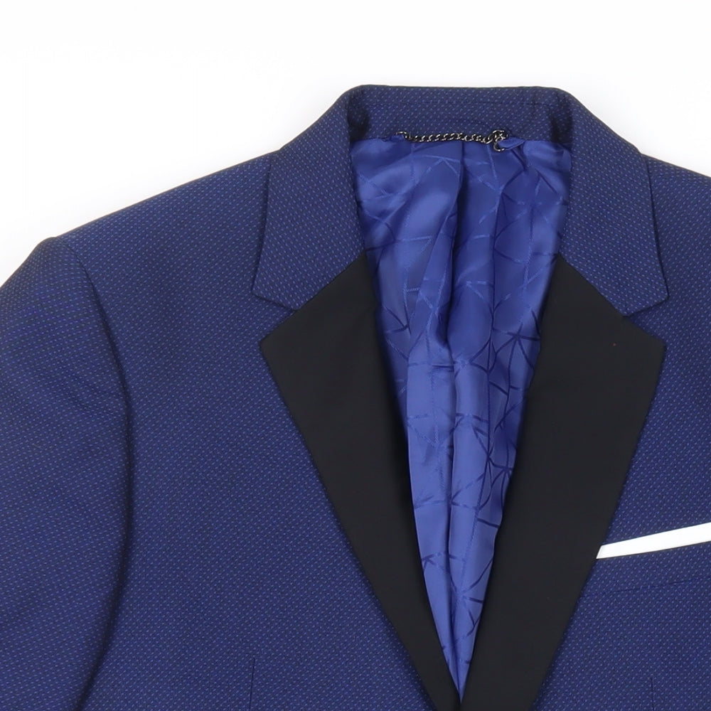 Mens UK Size 40 Burton Regular Blue Suit Tuxedo