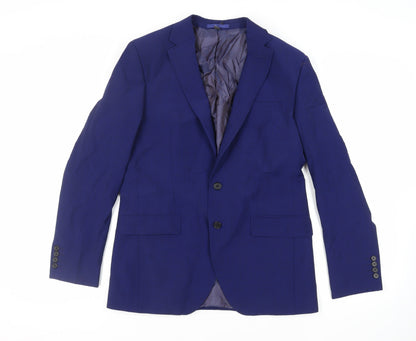 Marks and Spencer Mens Blue Wool Jacket Suit Jacket Size 40 Regular
