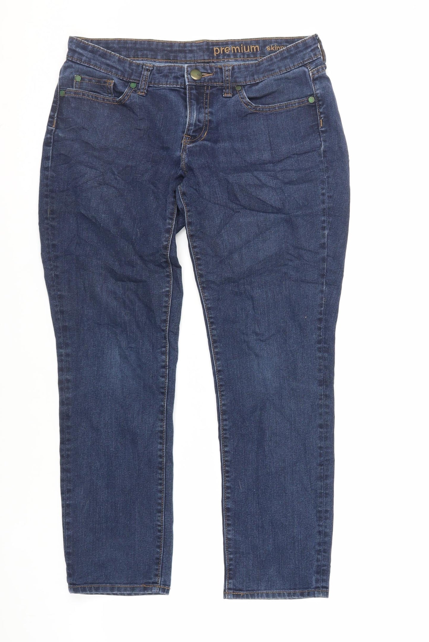 Gap Womens Blue Cotton Skinny Jeans Size 30 in L27 in Regular Zip