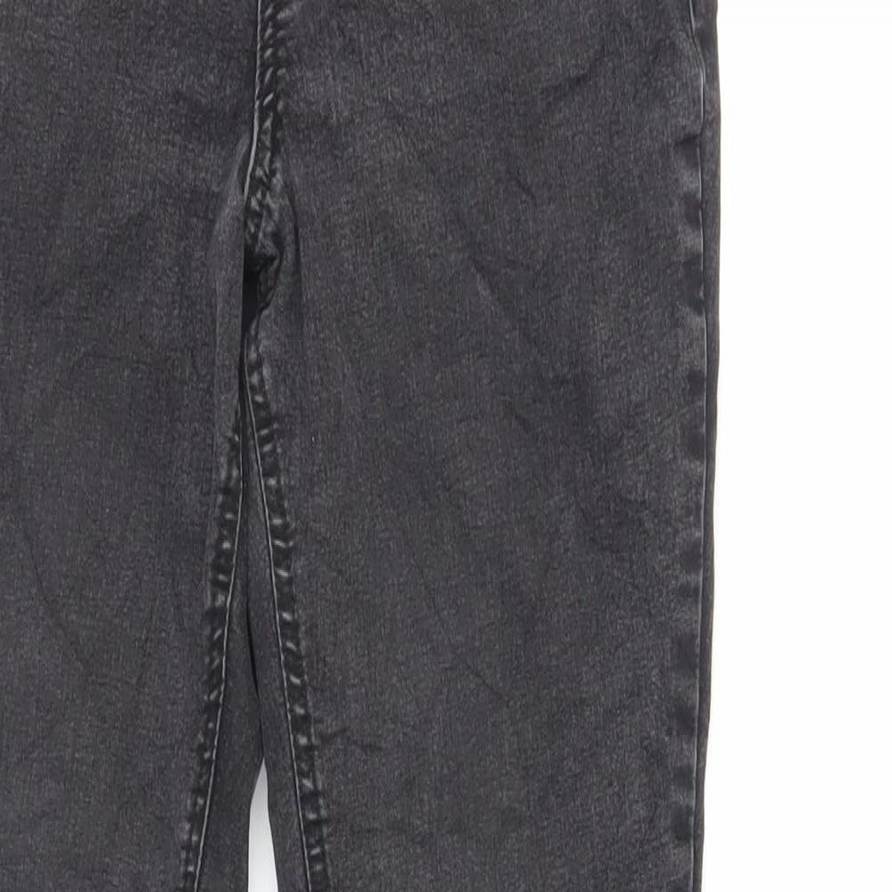 Per Una Womens Grey Cotton Skinny Jeans Size 10 L27 in Regular Zip