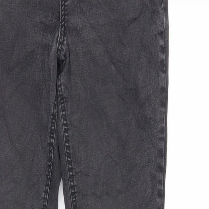 Per Una Womens Grey Cotton Skinny Jeans Size 10 L27 in Regular Zip