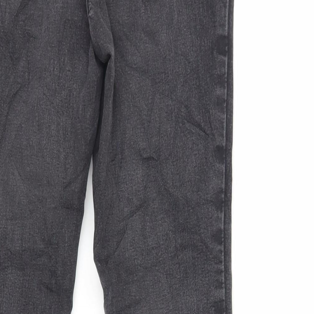 Per Una Womens Grey Cotton Skinny Jeans Size 10 L27 in Regular Zip