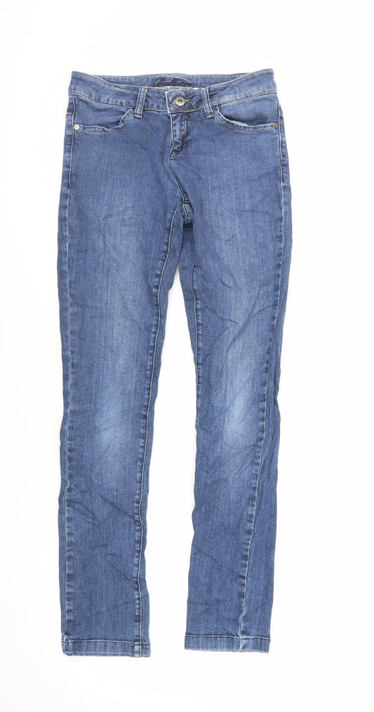 Crew Clothing Womens Blue Cotton Skinny Jeans Size 27 in L30 in Regular Zip