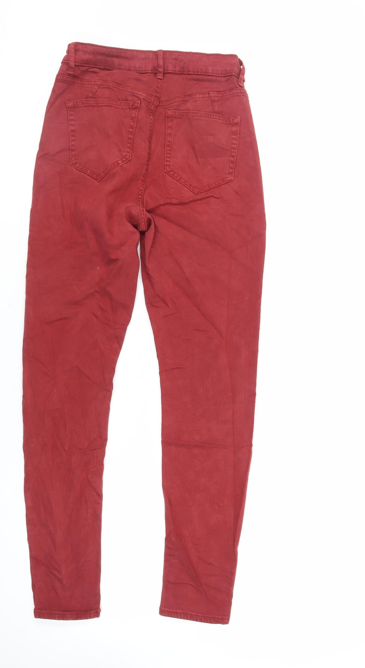Womens UK Size 10 Marks and Spencer Regular Fit Skinny Red Jeans