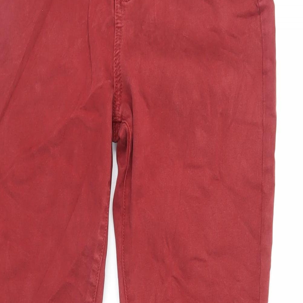 Womens UK Size 10 Marks and Spencer Regular Fit Skinny Red Jeans
