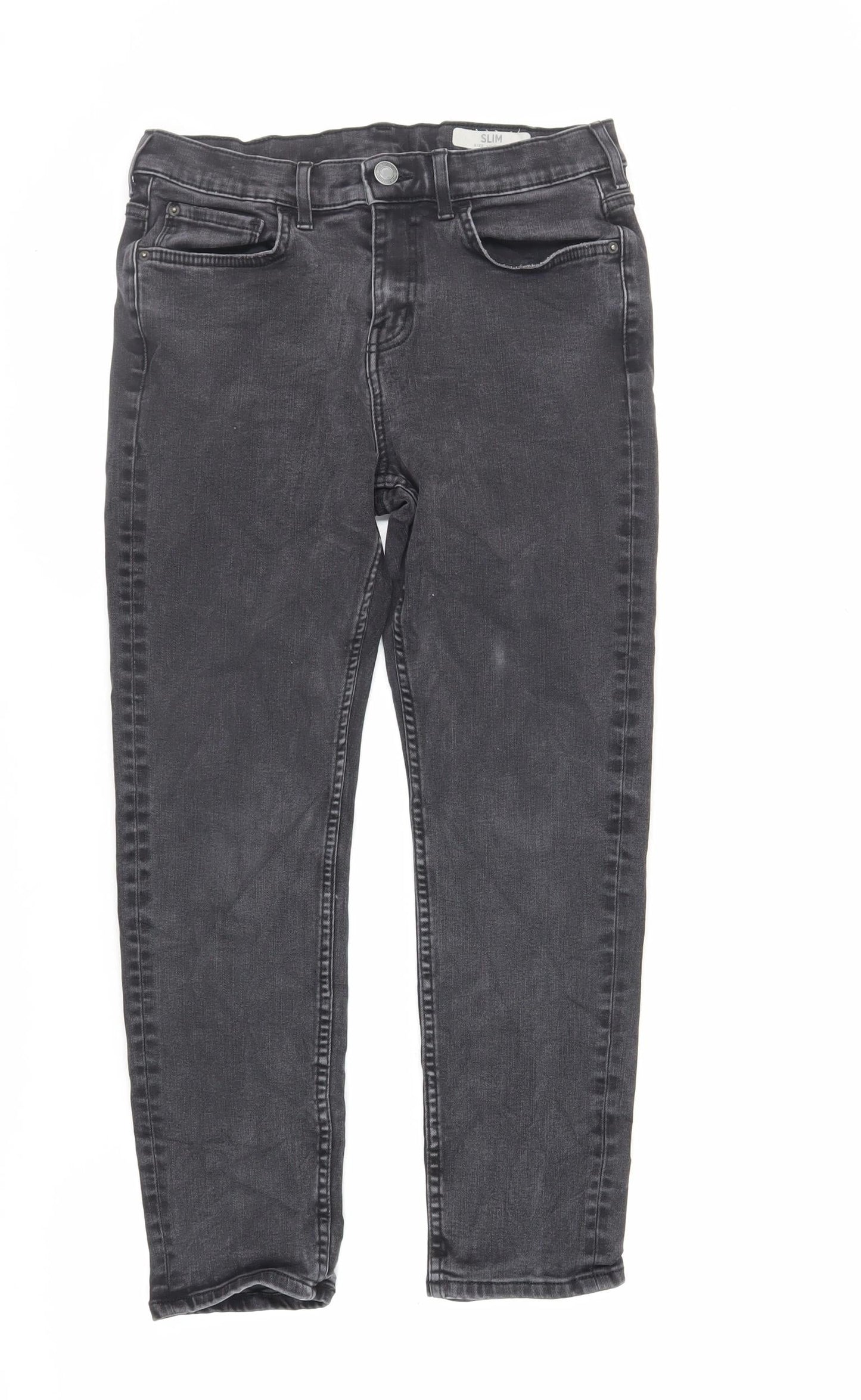 Womens UK Size 12 Marks and Spencer Slim Fit Straight Black Jeans