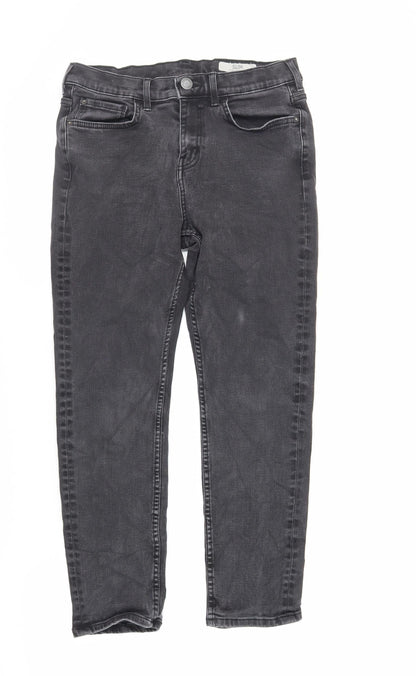 Womens UK Size 12 Marks and Spencer Slim Fit Straight Black Jeans