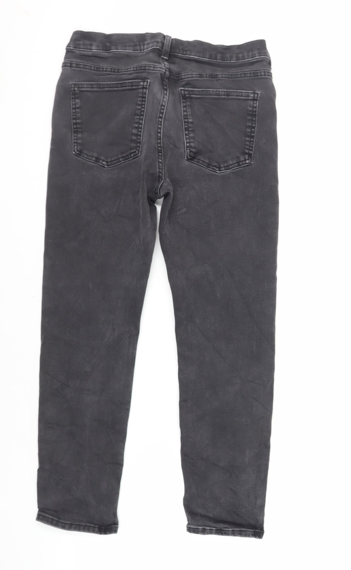 Womens UK Size 12 Marks and Spencer Slim Fit Straight Black Jeans