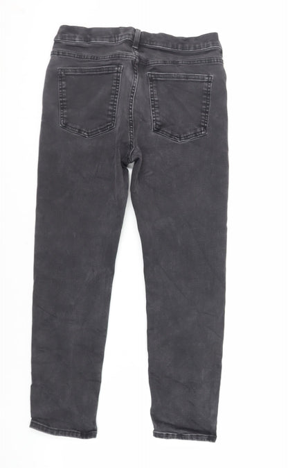 Womens UK Size 12 Marks and Spencer Slim Fit Straight Black Jeans