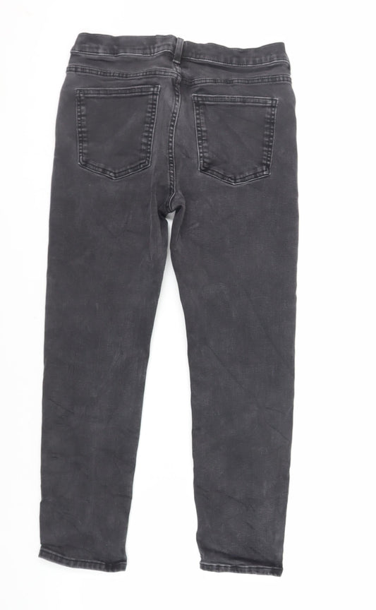 Womens UK Size 12 Marks and Spencer Slim Fit Straight Black Jeans