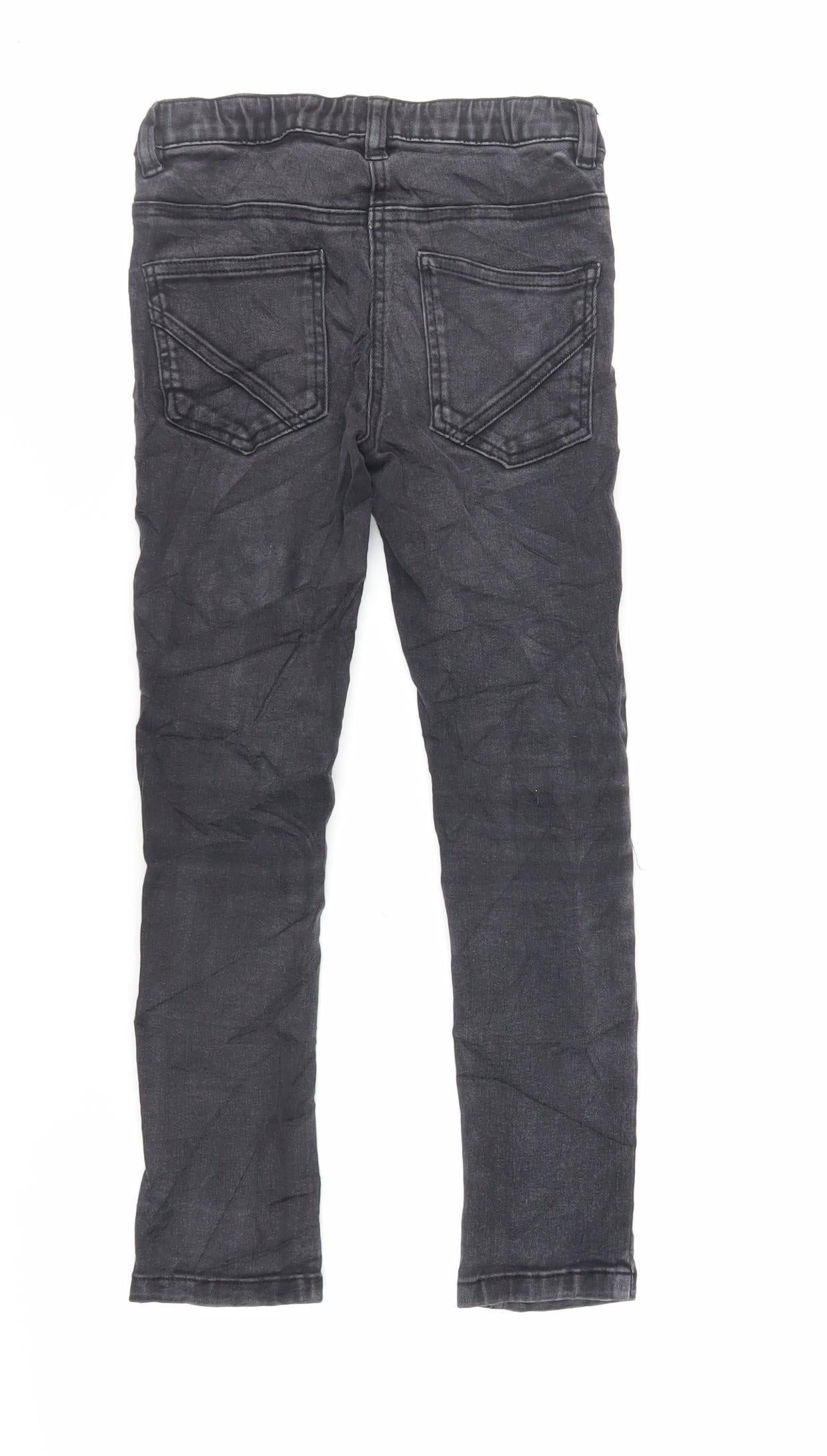 NEXT Girls Black Cotton Jegging Jeans Size 8 Years Regular - Elasticated Waist