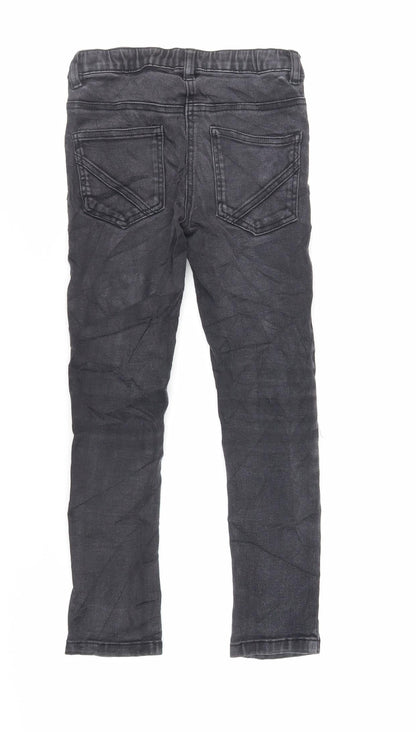 NEXT Girls Black Cotton Jegging Jeans Size 8 Years Regular - Elasticated Waist