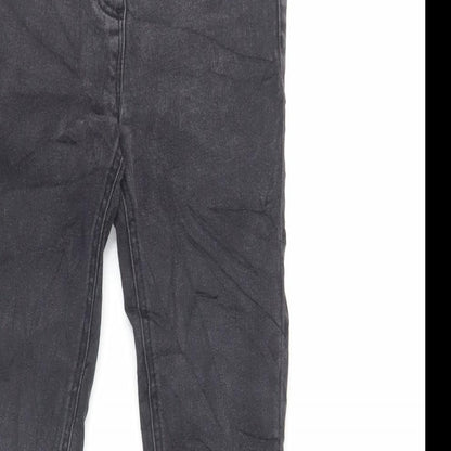NEXT Girls Black Cotton Jegging Jeans Size 8 Years Regular - Elasticated Waist