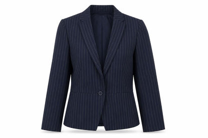 Marks & Spencer Womens Blue Striped Jacket Blazer Size 10 Button