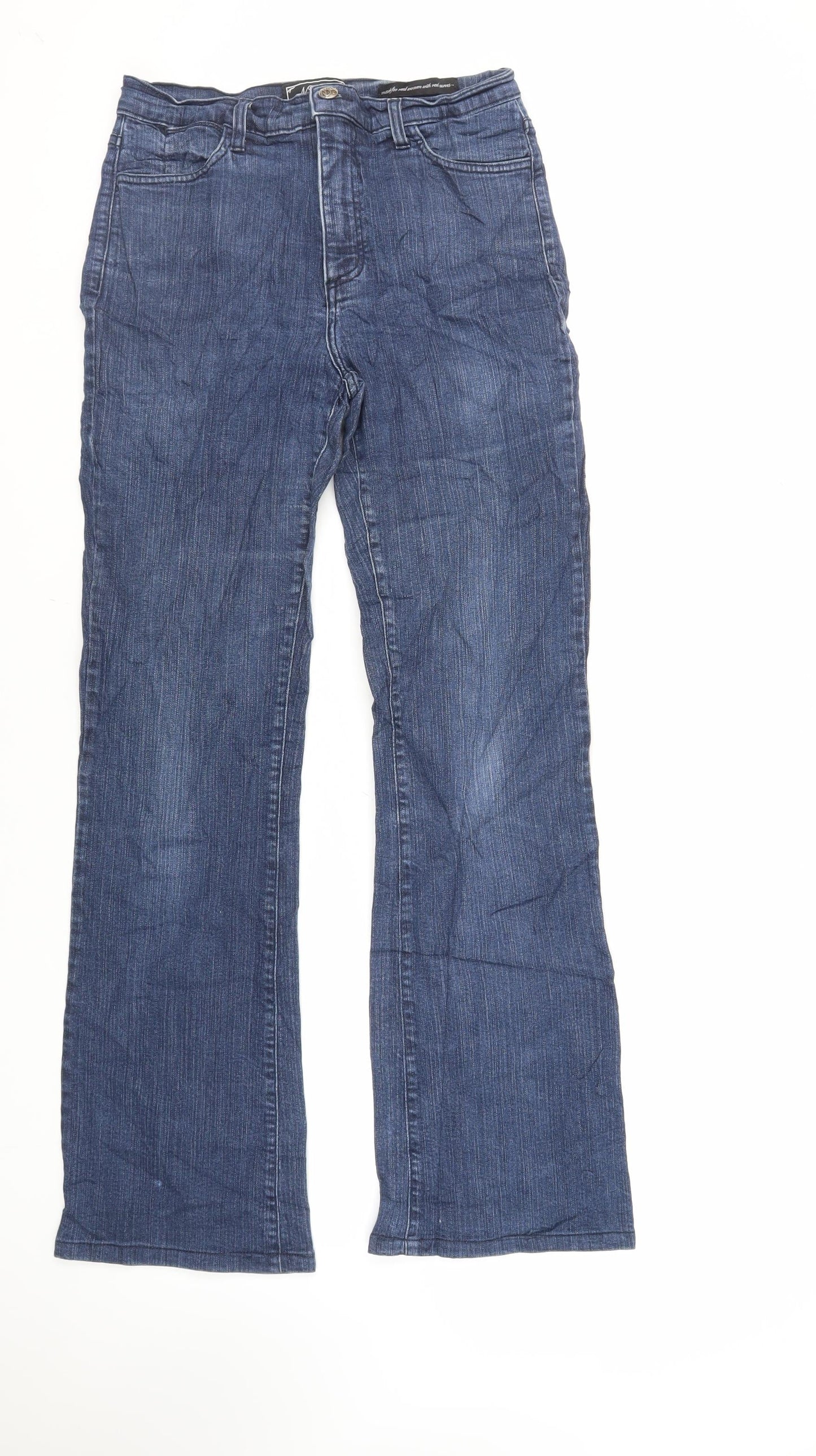 Womens UK Size 28 in NYDJ Regular Fit Bootcut Blue Jeans
