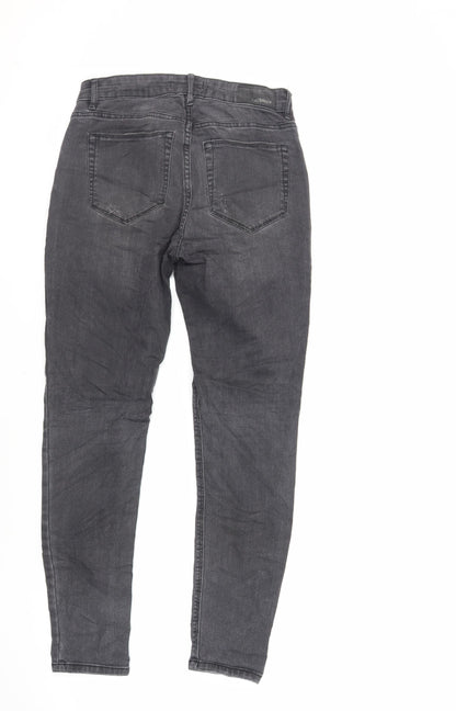 Pull&Bear Womens Grey Cotton Skinny Jeans Size 10 L28 in Regular Zip