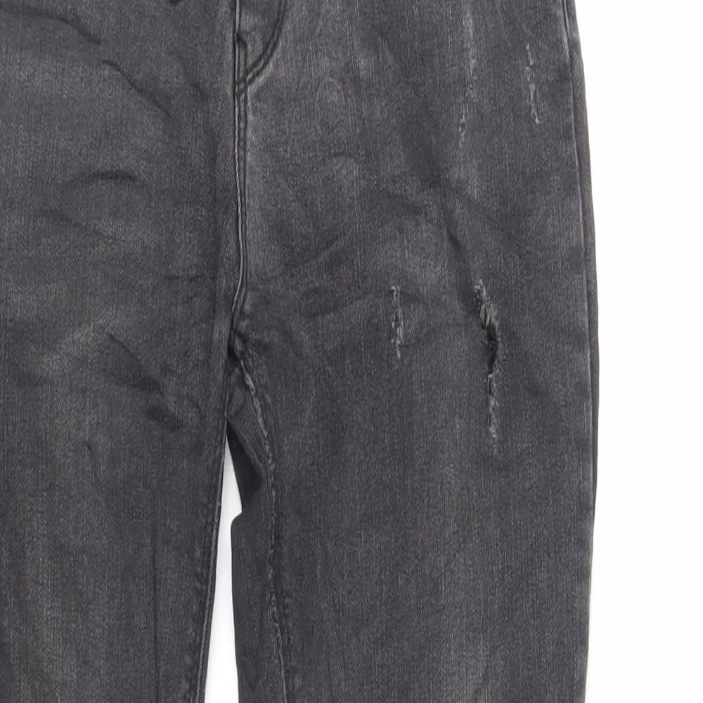 Pull&Bear Womens Grey Cotton Skinny Jeans Size 10 L28 in Regular Zip
