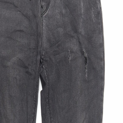 Pull&Bear Womens Grey Cotton Skinny Jeans Size 10 L28 in Regular Zip