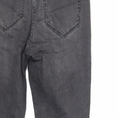 Pull&Bear Womens Grey Cotton Skinny Jeans Size 10 L28 in Regular Zip