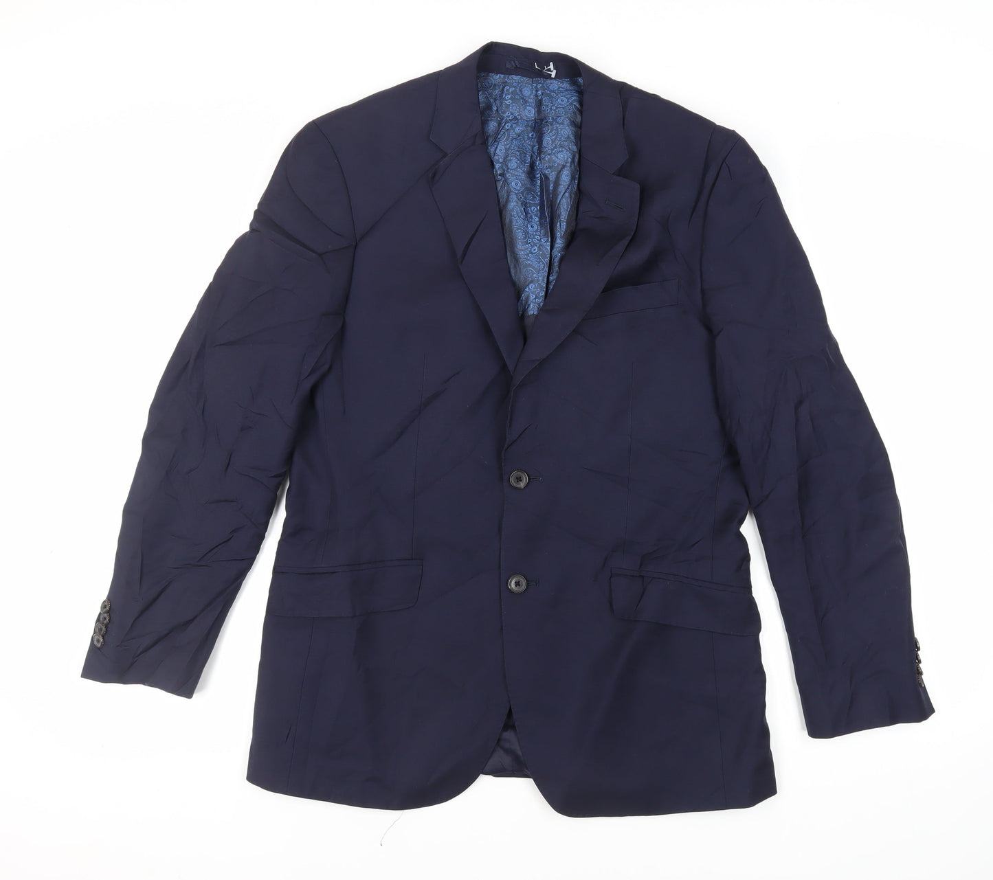 Mens UK Size 40 Simon Carter Regular Blue Suit Jacket
