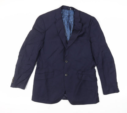 Mens UK Size 40 Simon Carter Regular Blue Suit Jacket