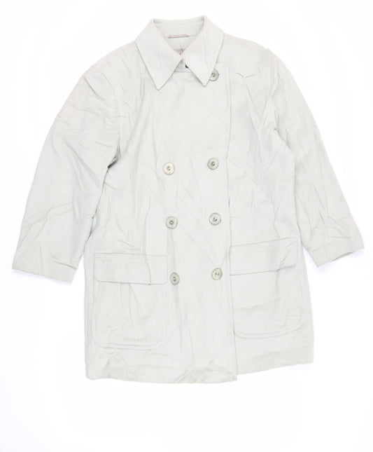 Gerry Weber Womens Green Pea Coat Coat Size L Button - Vintage