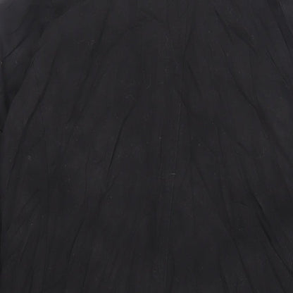 ASOS Mens Black Trench Coat Coat Size S Button