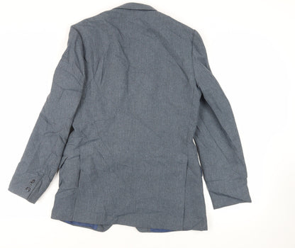 Mens UK Size 38 Harbarry of England Regular Blue Suit Jacket