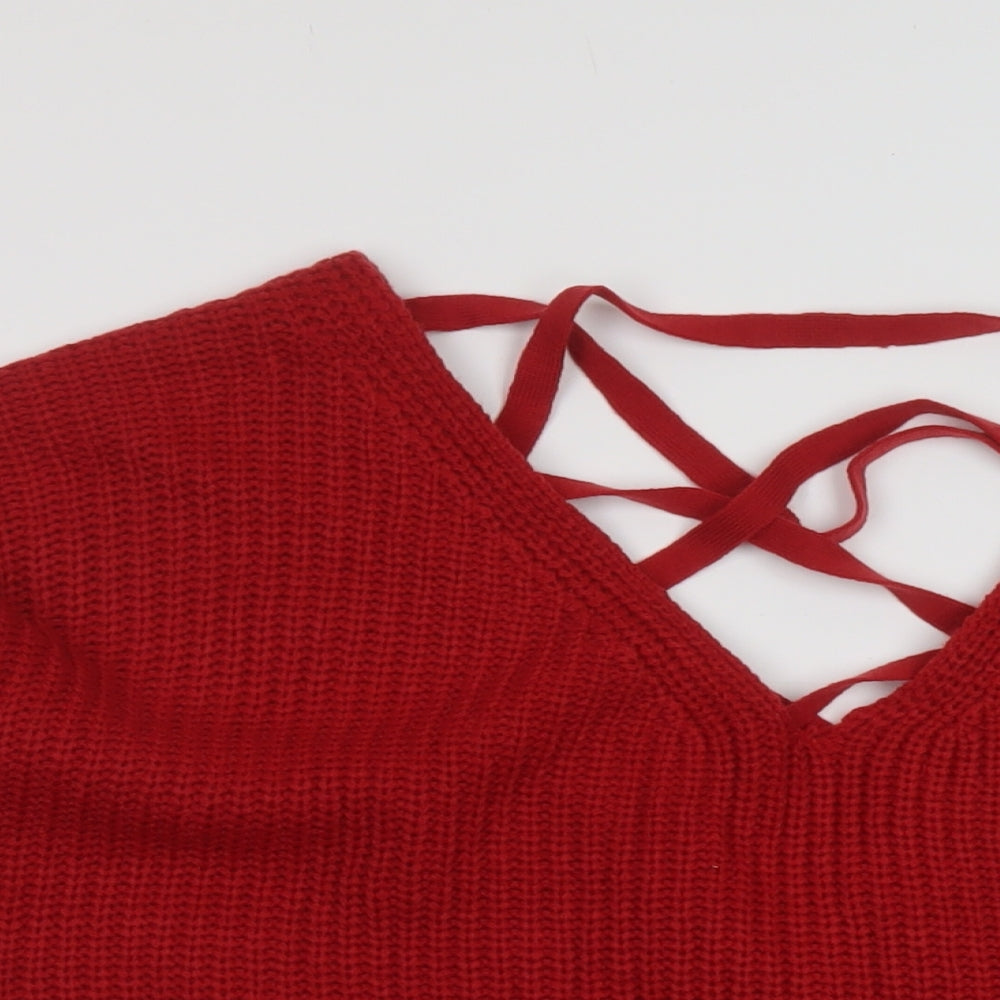 Womens UK Size 18 Brave Soul Red Pullover Jumper