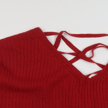 Womens UK Size 18 Brave Soul Red Pullover Jumper