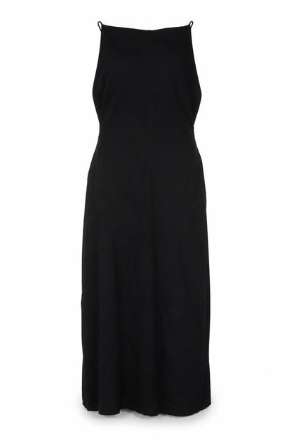 Zara Womens Black Viscose A-Line Size S Square Neck Zip