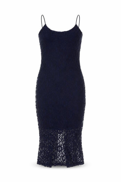 New Look Womens Blue Polyamide Bodycon Size 8 Round Neck Zip