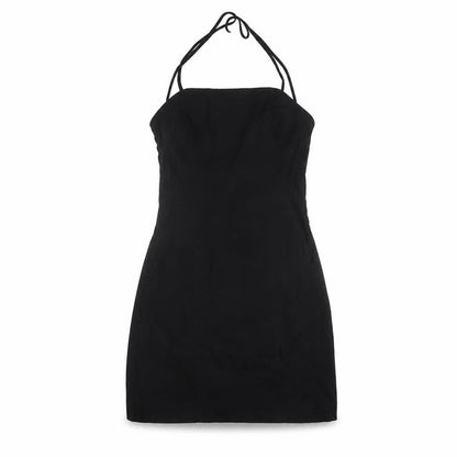 Zara Womens Black Polyester Mini Size S Square Neck Zip