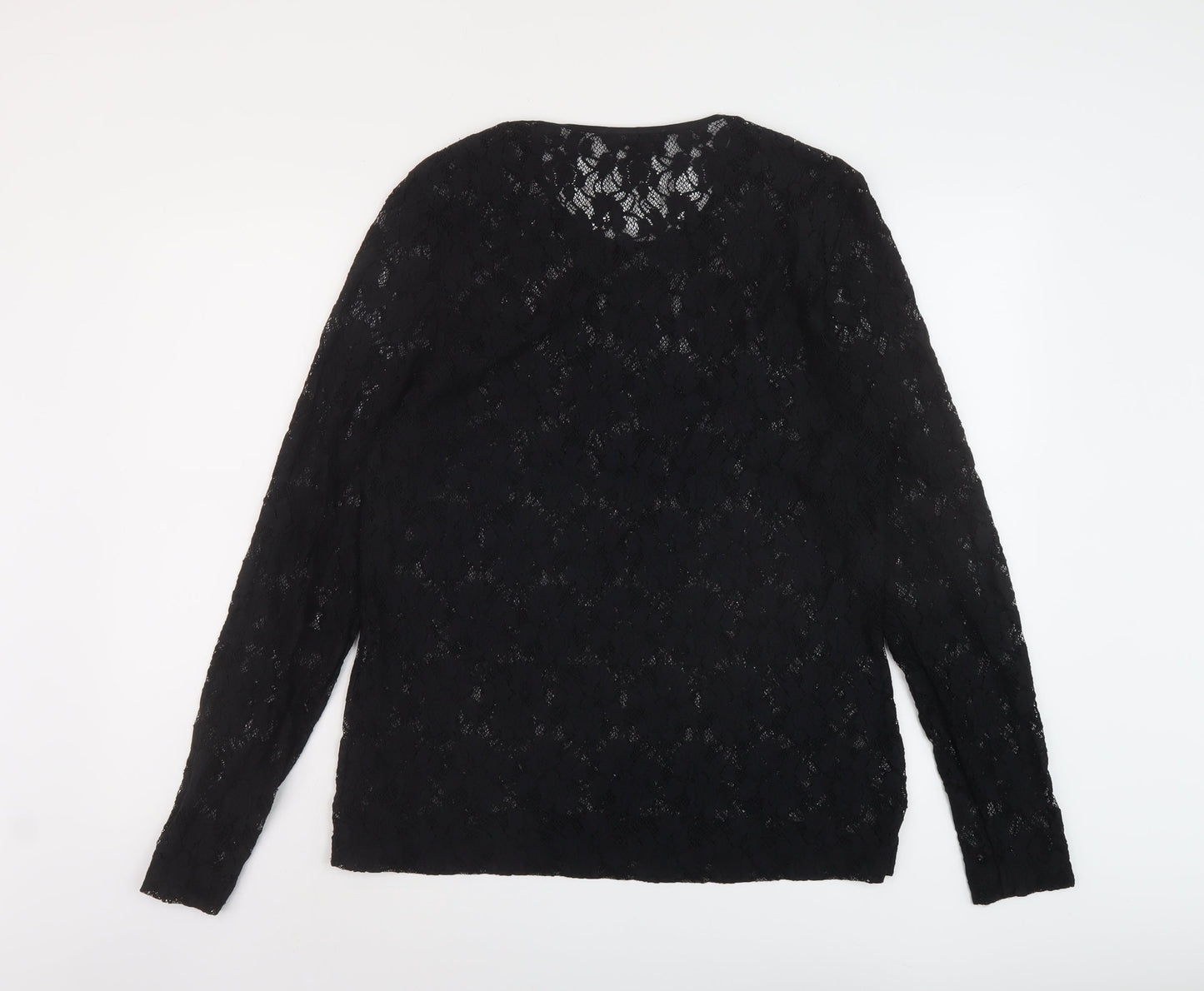 Womens UK Size 14 Bianca Black Basic Blouse