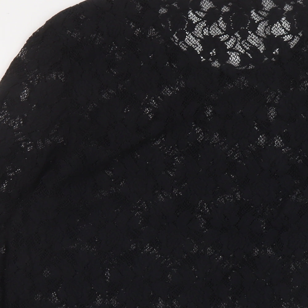 Womens UK Size 14 Bianca Black Basic Blouse
