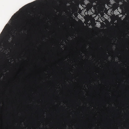 Womens UK Size 14 Bianca Black Basic Blouse