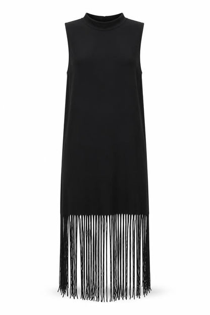 Topshop Womens Black Viscose A-Line Size 8 Round Neck Pullover