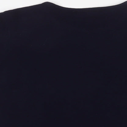 BHS Womens Blue Crew Neck Acrylic Pullover Jumper Size 14 - 14/16