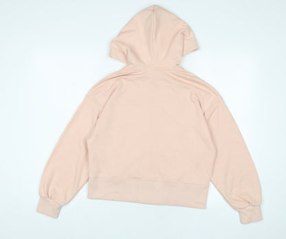 Zara Girls Pink Cotton Full Zip Hoodie Size 11-12 Years Zip