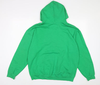 I SAW IT FIRST Womens Green Cotton Pullover Hoodie Size M Pullover - Michigan