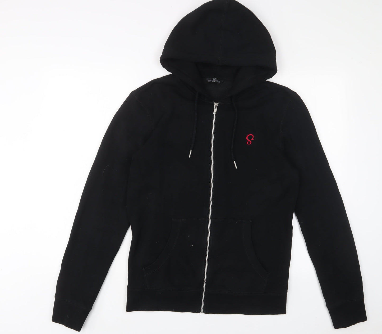 Womens UK Size S NEXT Black Full Zip Hoodie