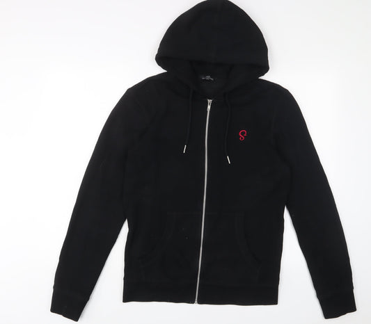 Womens UK Size S NEXT Black Full Zip Hoodie