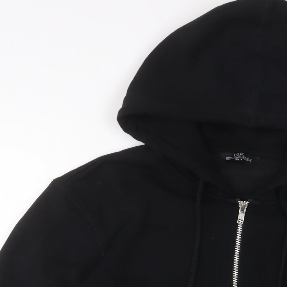 Womens UK Size S NEXT Black Full Zip Hoodie