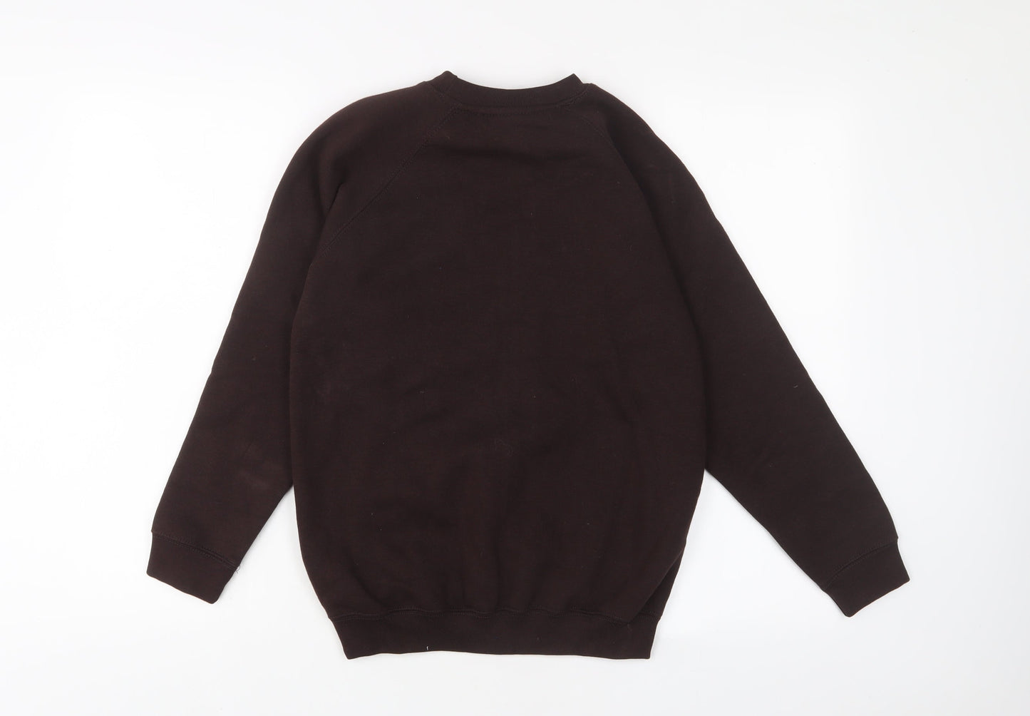 Sportex Boys Brown Cotton Pullover Sweatshirt Size 11-12 Years Pullover - Embroidered