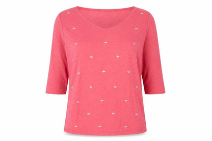 Womens UK Size 14 NEXT Pink Basic T-Shirt