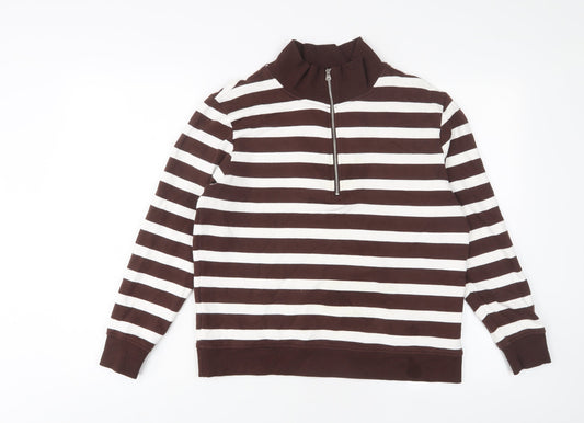 Womens UK Size S Marks and Spencer Brown Pullover Sweatshirt