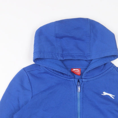 Slazenger Boys Blue Cotton Full Zip Hoodie Size 7-8 Years Zip