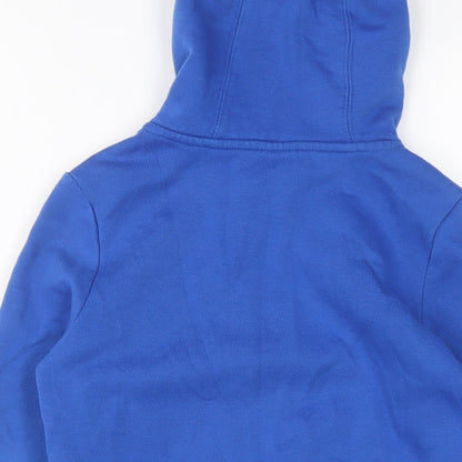 Slazenger Boys Blue Cotton Full Zip Hoodie Size 7-8 Years Zip