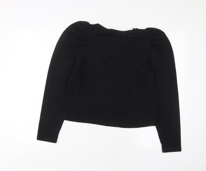 Zara Womens Black Cotton Pullover Sweatshirt Size M Pullover
